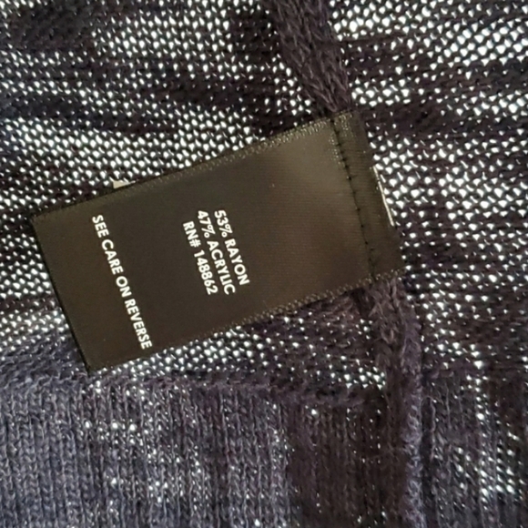 Torrid navy blue Cream Tan Pink striped cardigan sweater 2X - Picture 5 of 5